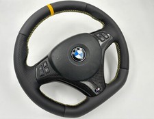 BMW M3 E81 E82 E88 E90 E92 E93 M Steering Wheel FLAT BOTTOM Yellow