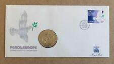 1985 WW2 Peace In Europe guernsey Post Office £2 Coin Cover Royal mint 