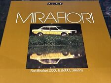 The Fiat Mirafiori 1300L 1600CL Saloons Car Sales Info Brochure Frameable 1979