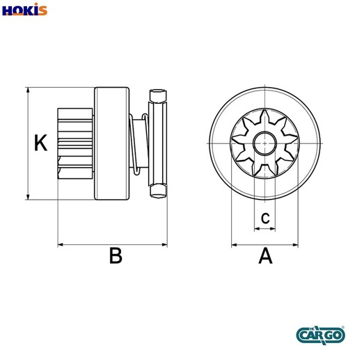Freewheel gear starter 032 - starter,