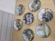 7 x The Hamilton Collection Plates  1990/1 EnglishCountry Cottages By Marty Bell