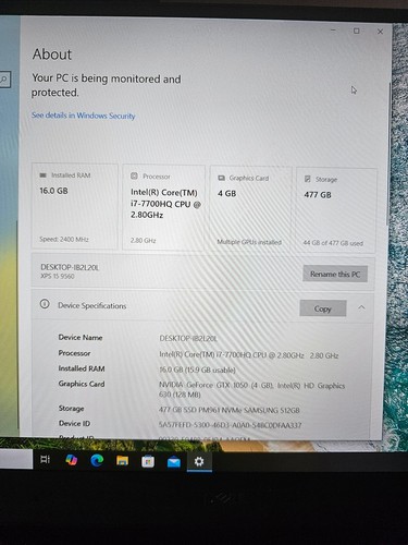 Dell laptop xps 9560 - laptop,