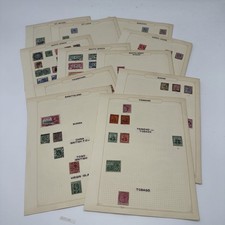 Ex Dealer Stock- Old Album Pages Containing Hinged Worldwide Stamps 