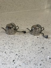 Vintage Loose Leaf Tea Infusers Shape of Teapots Pair
