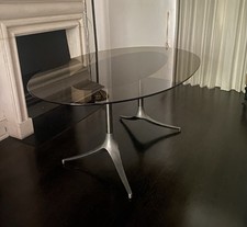 Smoked glass oval howell - glass,