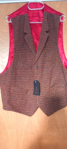 Harris tweed waistcoat size l - harris,