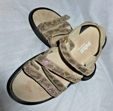 KYBUN GENF WOMENS BRONZE SNAKE PATTERN LEATHER SANDALS UK5 EU38 1/3 US8 VGC