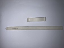 HERMES White Epsom Leather Strap for Doubletour Cape Cod GM Watch (19mm)