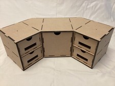 Modular Corner 5 Drawer Unit. Part of Extensive Paint Station Options