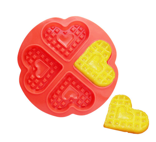 Heart waffle silicone mould - waffle,