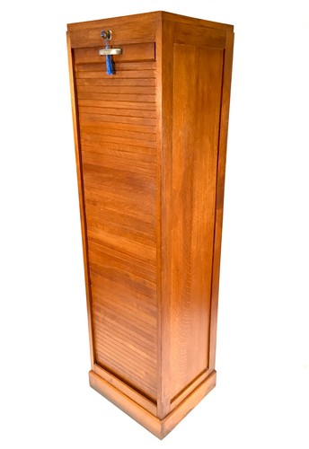 Antique wooden oak tambour - wooden,