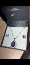 Sterling Silver Warren James Necklace And Earings Set 