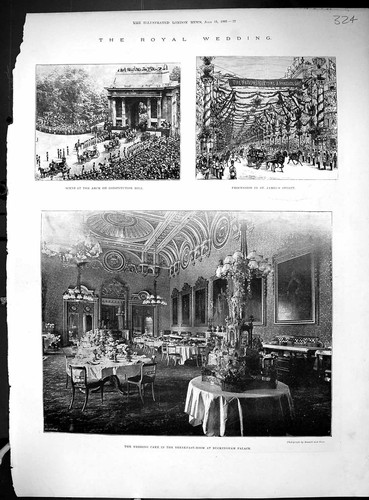 Old 1893 royal wedding - 1893, cake