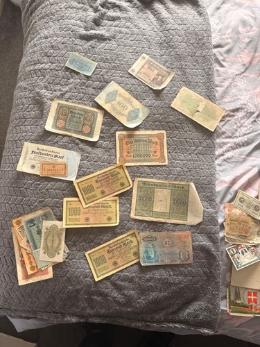 Old european banknotes - old,