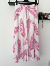 Shein White & Pink Feather