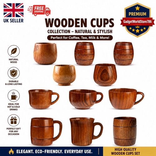 Natural wooden cup wood coffee - wooden,