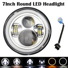 7" INCH LED HEADLIGHT E MARKED RHD FOR LAND ROVER DEFENDER 110 90 CHROME