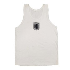 Army Vest Original German Bundeswehr Singlet Dyed Vintage Surplus Tank Top White