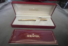 VINTAGE SHEAFFER WHITE DOT GOLD ELECTROPLATED BALL POINT PEN IN BOX