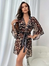 Semi Sheer Leopard Animal