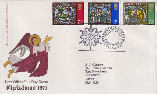 Fdc 1971 christmas - po,