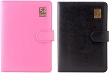 Undated Five (5) Year Diary Leather Look A5 Day Per Page Padded Magnetic Closure