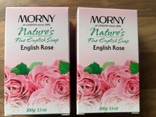  MORNY ENGLISH ROSE SOAPS 2 X 100G New in boxes 