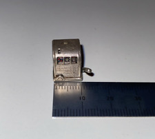 Vintage 1970s Sterling Silver Working Fruit Slot Machine Bracelet Charm Keyring