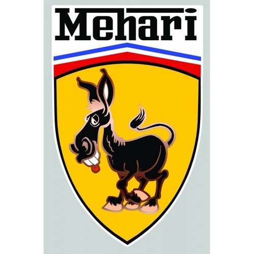 Mehari laminated vinyl sticker - mehari,