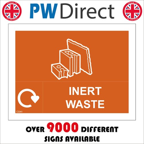 Sign inert waste only - sign,
