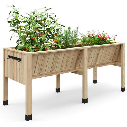 Wooden elevated planter box - elevated,