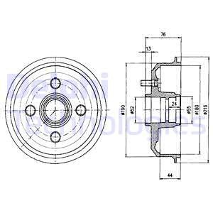 New brake drum for - 2x,