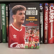 John Aldridge inside Anfield signed hardback edition with dust jacket liverpool