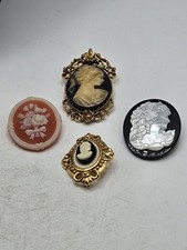 Vintage cameo brooch pins - vintage,