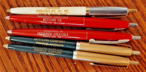 Lot vintage advertising pens - 5,