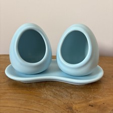Nigella Lawson Living Duck Egg Blue Salt Pepper Piglets Pigs & Tray S Conran