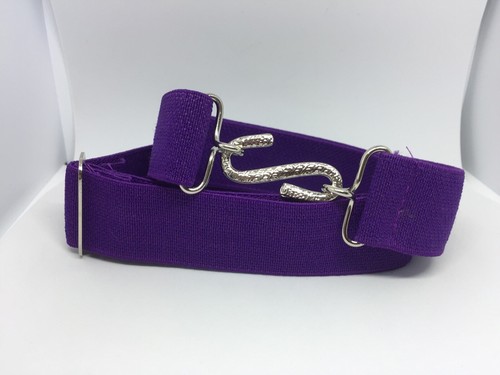 Elasticated snake belt purple - elasticated,