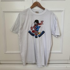 corteiz rules the world rocket man t shirt white size XL great condition