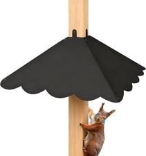 Metal Squirrel Baffle for 4x4 Post, Outside Wooden Pole Mount Matte Black 