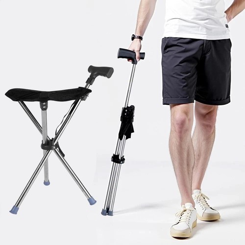 Folding portable walking stick - folding,