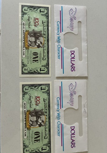 Two disney dollars - $1,