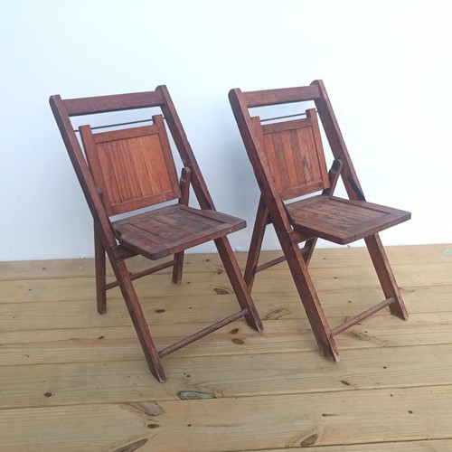 Pair vintage doll - chairs, or