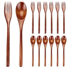 12 Pieces Wooden Forks and