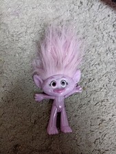 Hasbro DWA LLC Pink Glitter Purple Troll Doll Poppy 22.5 cm 2015 