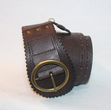 Sandwich Womens Leather Belt 41" Brown Wide