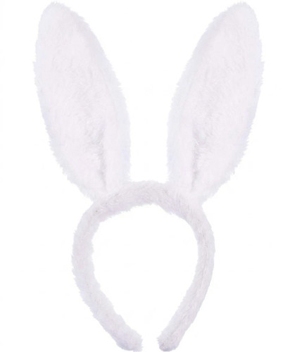 Pink white bunny rabbit ears - white,