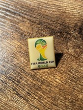 FIFA World Cup Brazil Badge Pin White Background