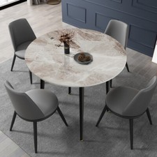 Real Marble Dining Breakfast Table For 4 Dinner Kitchen Table Outdoor Garden 