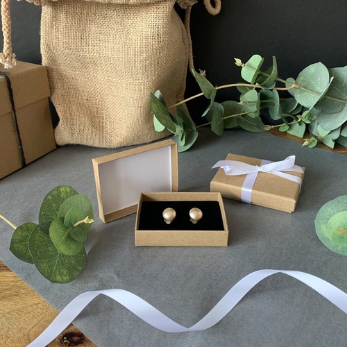 Eco kraft luxury earing - kraft,