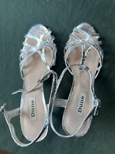 Dune Silver Strappy Sandals
